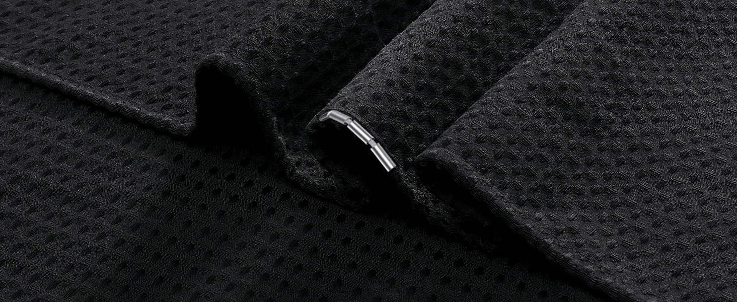 black waffle shower curtain