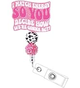 Cosmisun Nurse Badge Reel Retractable - Glitter Nursing Badge Holder Retractable Clip for Nursing...