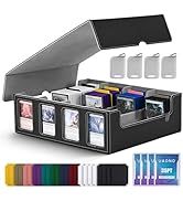 UAONO Trading Card Storage Box with Commander Display; 2400+ Deck Box for MTG with Removable Cove...