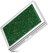 Piasoenc Glitter Metal Credit Card Holder, Small Credit Card Wallet RFID Blocking Slim Metal Hard...