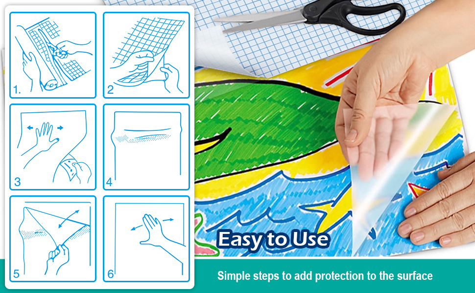 olivo clear contact paper roll for books crafts peel and stick application