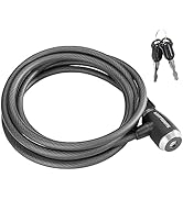 Kryptonite KryptoFlex Bike Lock Cable, 2FT/6FT/10FT Long 12mm Thick Heavy Duty Braided Steel Cabl...