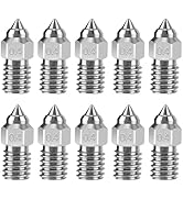 CCTREE 3D Printer Nickel Plating Copper Alloy Nozzles Kit for Ender 3 V3 SE, 10PCS 0.4mm Nozzles ...