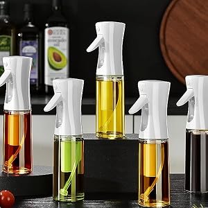 Oliv oil sprayer for cooking kitchen spray bottle dispenser mister refillable glass