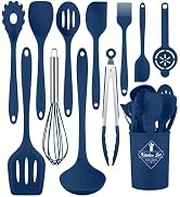 Kitchen Utensils Set-12 Pieces Silicone Cooking Utensils Set (Dishwasher Safe) 392°F Heat Resista...