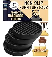 CasterMaster Rubber Furniture Pads - Non Slip Caster Cups & Couch Stoppers for Hardwood Floors - ...