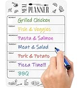 Magnetic Meal Planner for Refrigerator Dry Erase A4 - Magnet Weekly Menu Board for Fridge - Magne...