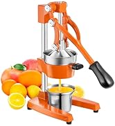 TONGCHANT Commercial Heavy-Duty Cast-Iron Hand Press Manual Juicer Squeezer for Pomegranate Lime ...
