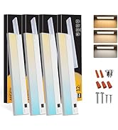 Ansen 4Packs of Under Cabinet Lighting Hardwired, 12IN 10W 666LM, Dimmable Led Light for Kitchen/...