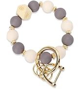 WEESMILE Silicone Key Ring Bracelet for Women | Stretchy Wrist Keychain Bracelet for Car Keys, Wa...