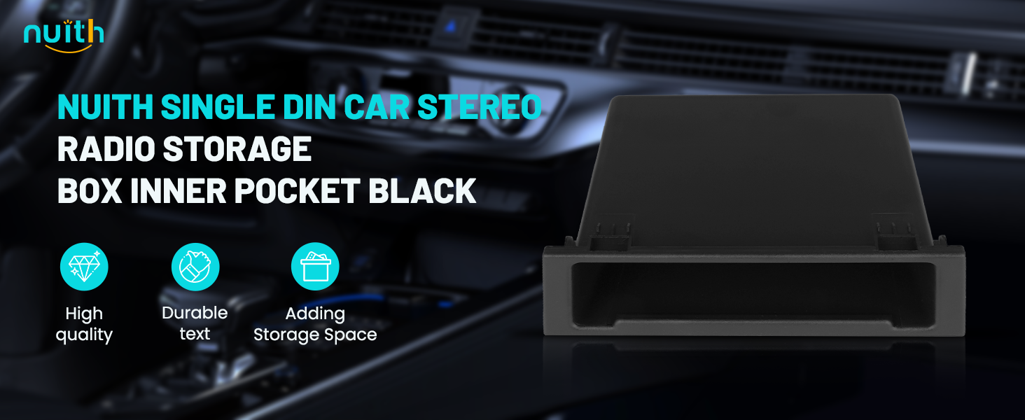 single din stereo storage box