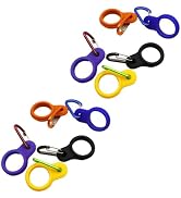 GANPUB 12Pcs Water Bottle Clip, Silicone Water Bottle Buckle with Clip, Portable Secure Bottle Ho...