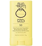 Sun Bum Kids SPF 50 Clear Face Stick Sunscreen - Wet or Dry Skin Application Broad Spectrum Sunsc...