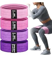 Fabric Resistance Bands,5 Non-Slip Fabric Workout Bands,Booty Bands for Women & Men, Elastic Exer...