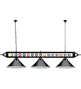GSE 59" Pool Billiard Table Light with Billiard Balls Decoration, Hanging Billiard Light for 7ft/...