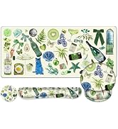 Mouse Pad, 4 in1 Large Desk Mat, Desk Pad Matt for Desktop, Anti-Slip XXL Big Computer Ergonomic ...