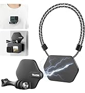 TELESIN 360° Magnetic Chest Mount + Neck Strap Necklace Lanyard, Magnet Body Mounts POV Selfie Ho...