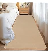 qulint Tan Carpet Runners for Hallway 6ft, Modern Soft Bedroom Runner Rug 2x6 Non Slip Washable T...