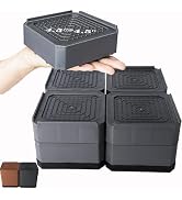 Lsteekoop Wide Base Bed Risers, Stackable Furniture Lifts 2, 3.6, 5 Inch Heavy Duty Couch Risers ...