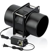 AmRunJe 12v Soldering Exhaust Axial Fan 80mm x 38mm Dual Ball Bearing Speed Control AC Plug Small...