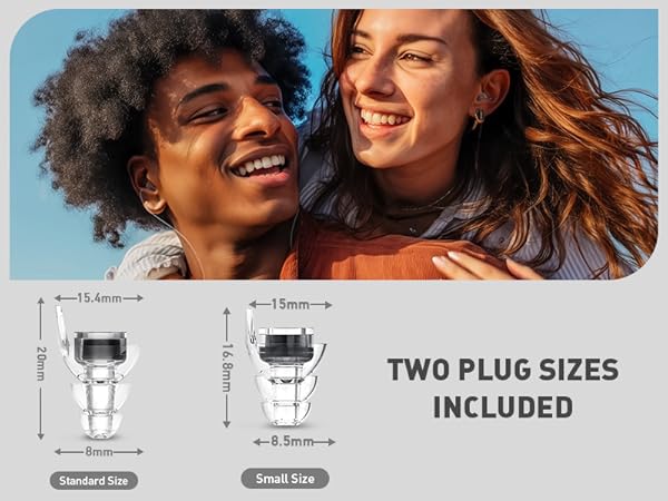 Two sizes concert earplugs