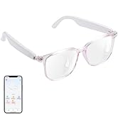 Smart Glasses for Women, AI Translation Bluetooth Glasses, Real-Time Translator, Open Ear Blue Li...