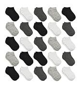 SPTRAMLE Kids Socks, 25 Pairs Toddler Socks Low Cut for Boys Girls(0-14 Years Old), 25 Pairs Chil...