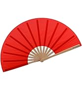 HONSHEN Bamboo Large Folding Hand Fans Performance Fan for Events Dance Performance Festivals Gif...