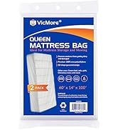 VICMORE 2 Pack Queen Size Mattress Storage Bag 60-Inch by 100-Inch Mattress Bag for Disposal Clea...