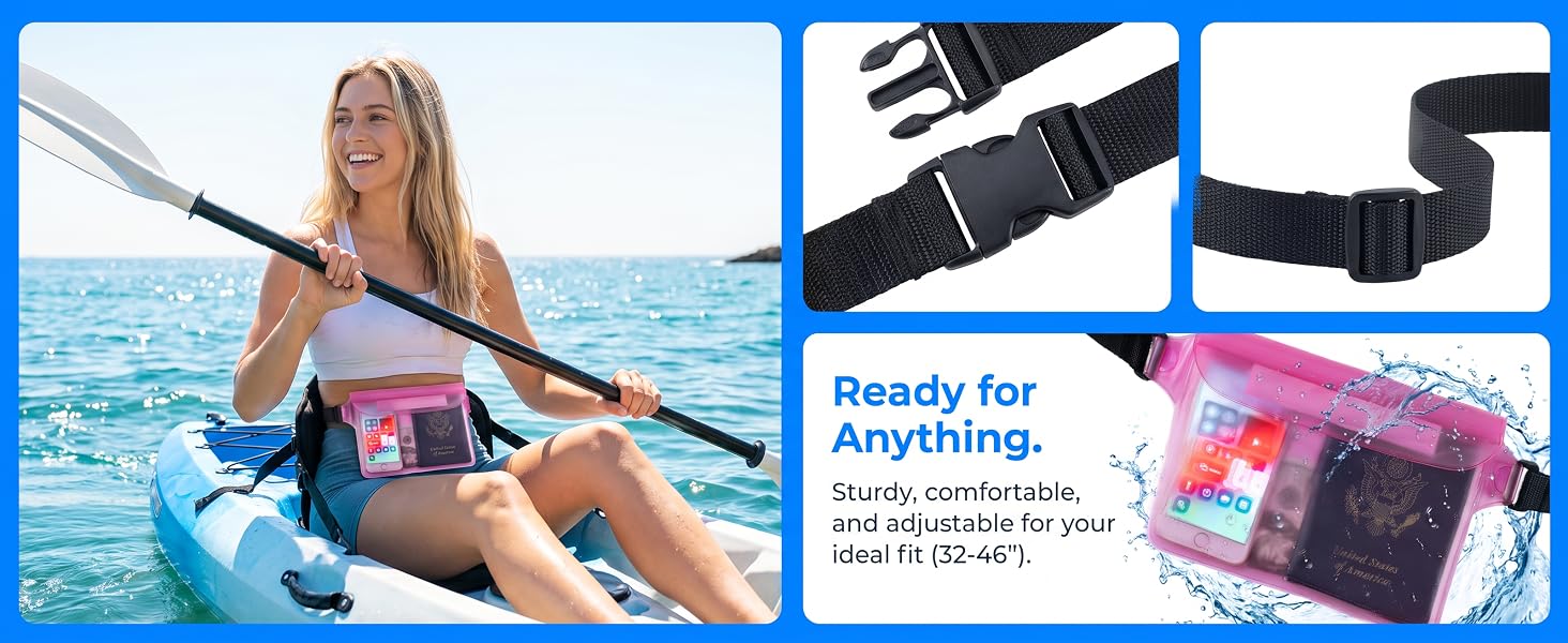 HEETA Waterproof Pack, Waterproof Pouch Dry Bag 2-Pack for Phone Passport Purse