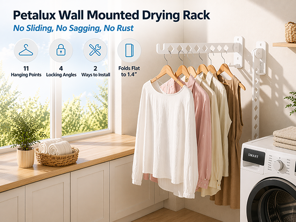 Laundry Drying Rack Wall Mounted Foldable
