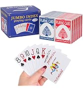 Fanwer Playing Cards Large Print 12 Pack, Jumbo Poker Playing Cards for Seniors, Vision Impaired,...