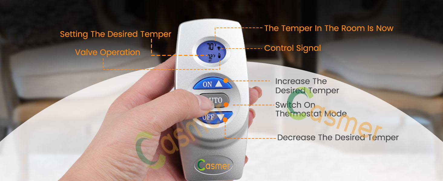 casmer gas fireplace remote control kit