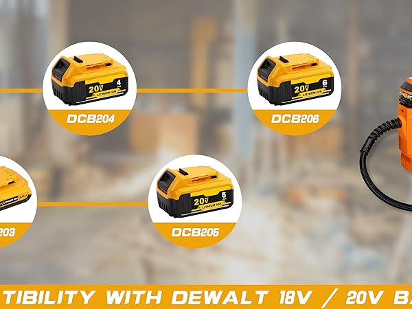 Inflator air compressor DEWALT car tire cordless inflation tyre pump ball lithium battery Inflating