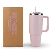 Hogg Big Swig 40 oz Tumbler with Handle and Straw - Light Pink, Powder Coated Tumblers for Laser ...