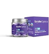 SmileOptics V34 Color Correcting Tablets, 60ct - Purple Toothpaste for Teeth Whitening - Fluoride...