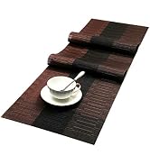 SHACOS Table Runners Woven Vinyl Table Mats 12x54 inch for Kitchen Dining Table Non Slip Washable...