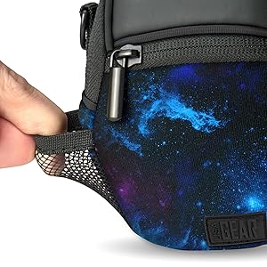 Compact Point and Shoot Camera Sling Bag by USA Gear with Rain Cover and Shoulder Sling Strap