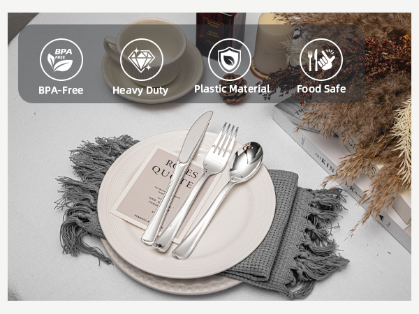 Silver Plastic Silverware