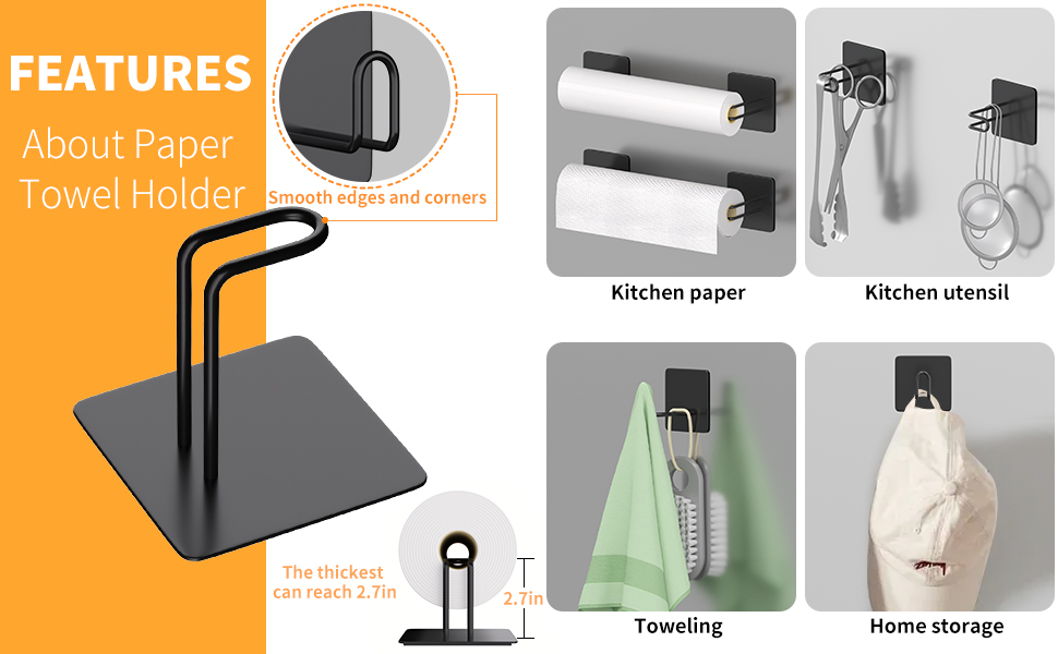 Magnetic Paper Towel Holder, wrap holder, adjustable paper towel holder