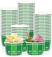 gisgfim Football Party Serving Snack Bowls for 50 Guests Disposable Football Snack Chili Bowl Sup...