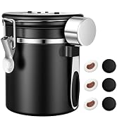 ShanSon Coffee Canister Airtight Coffee Container Stainless Steel Coffee Bean Storage Container w...