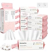 Disposable Face Towels for All Skin, 800 Count (Pack of 10) | Soft & Absorbent Face Towels, Biode...