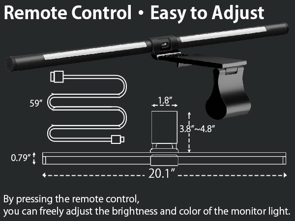 Monitor Light Bar with Remote Control