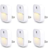 Uigos LED Night Light, Warm White Nightlight, Dusk-to-Dawn Sensor, Bedroom, Bathroom, Kitchen, Ha...