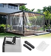 HZMGPCM Premium Clear Vinyl Tarp 5x7 ft Tearproof Heavy Duty Clear Tarp with Rustproof Grommets W...