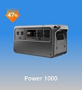 DJI Power 1000 Portable Power Station, 1024Wh LiFePO4 Battery, 2200W (Peak 2600W) AC/140W USB-C O...
