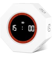 GuDoQi Digital Productivity Timer, Octagon Rotating Pomodoro Timers with Gravity-sensor, 1-3-5-15...