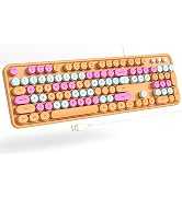 Atelus Computer Wired Keyboard, Plug Play USB Full-Size Keyboard with Large Number Pad, Caps Indi...