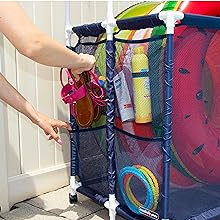 Pool Storage Organizers, mesh pockets organization